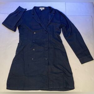 Cloth and Stone linen/cotton/rayon blue blazer. Med.